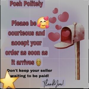 *Please Be Considerate & Kindly Accept Your Order Once Received.* Thank you!🤗🩵